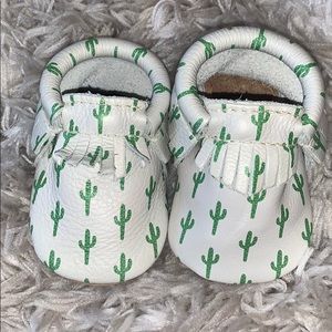 Freshly Picked leather Newborn moccasins Cactus 🌵
